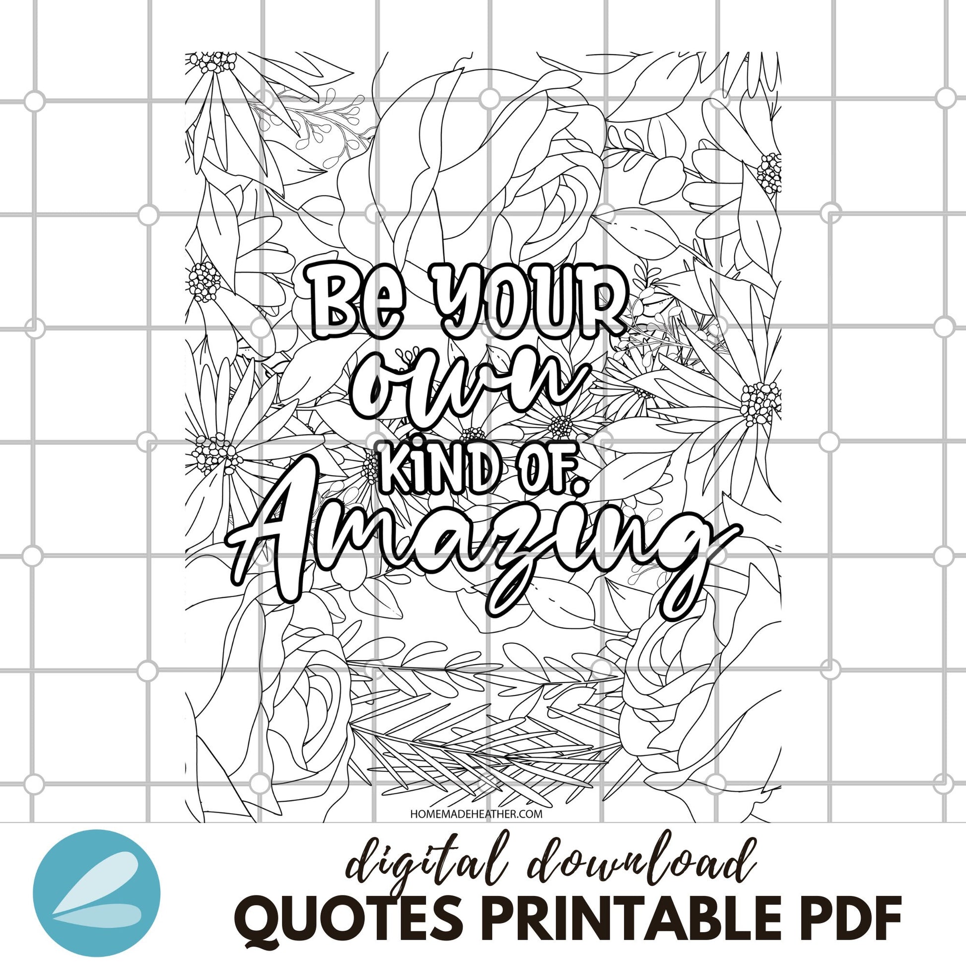 Motivational quote printable coloring pages