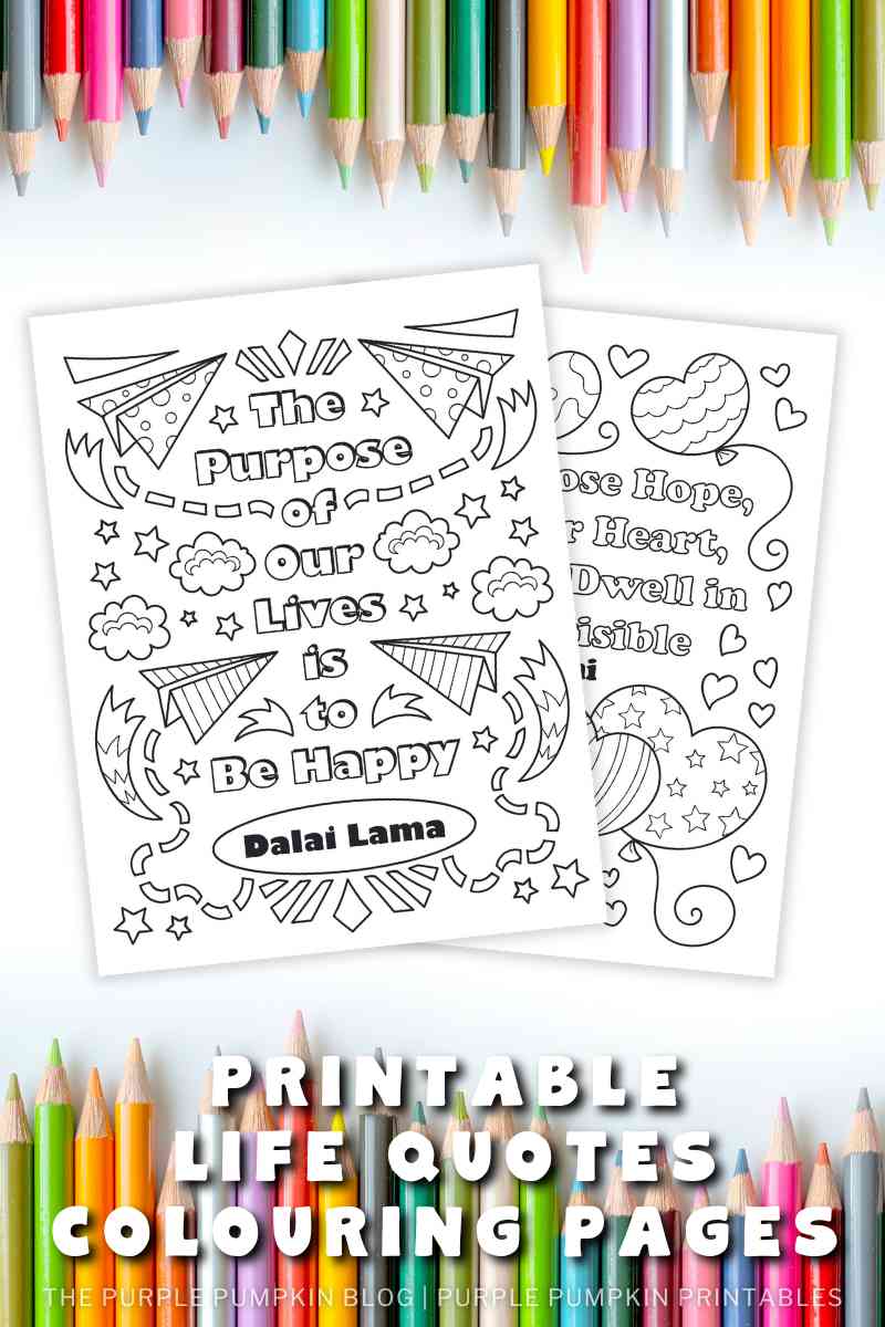 Printable life quotes coloring pages