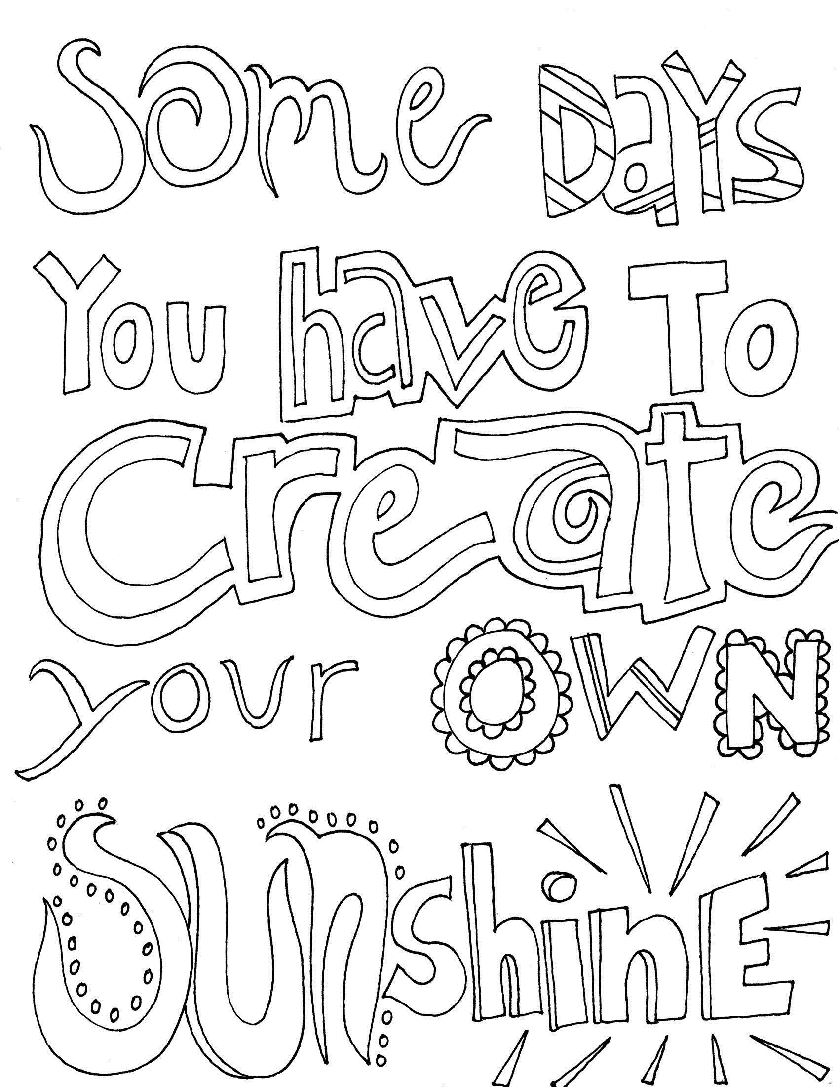 Quote and sayings coloring pages activity shelter