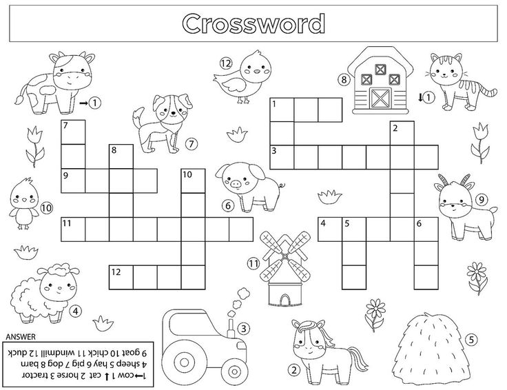 Crossword puzzles for kids fun free printable crossword puzzle coloring page activities for children printables seconds mom word puzzles for kids crossword puzzles printable crossword puzzles