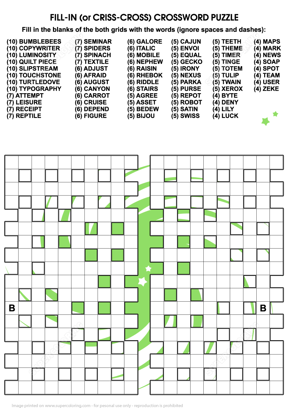 Fill in crossword criss
