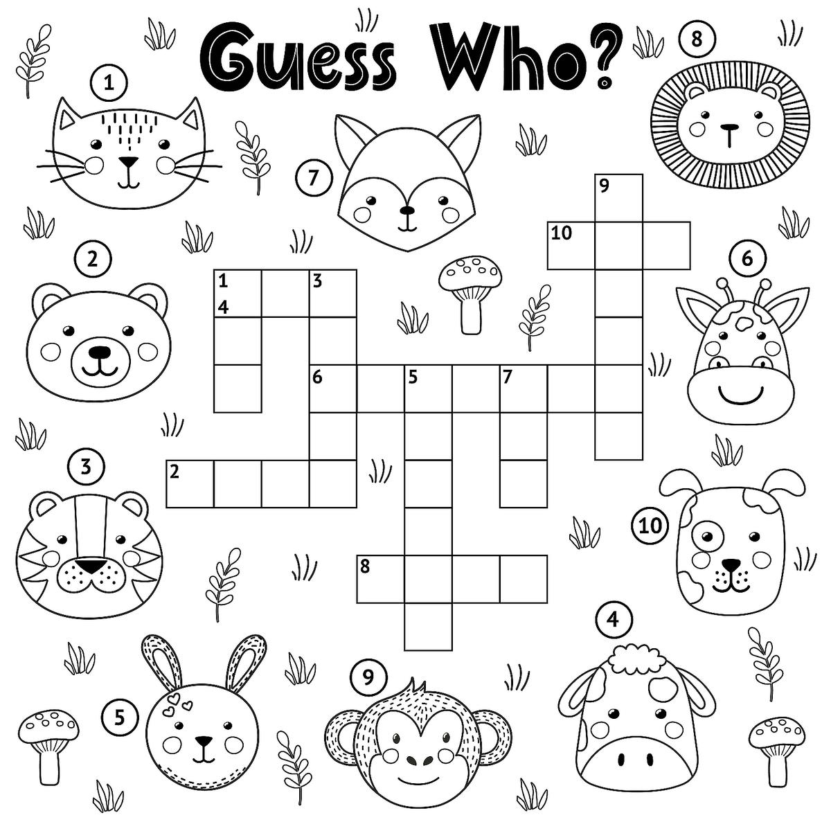 Crossword puzzles for kids fun free printable crossword puzzle coloring page activities for children printables mom