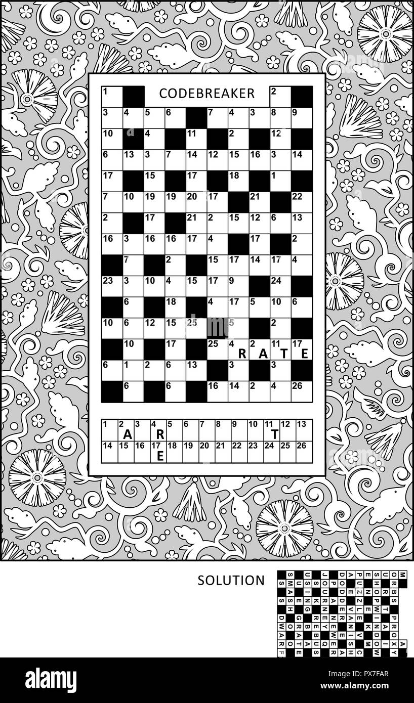 Puzzle and coloring activity page for grown