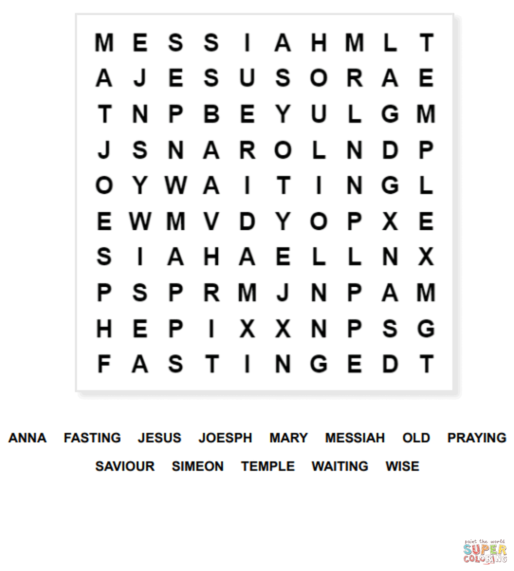 Luke word search coloring page free printable coloring pages