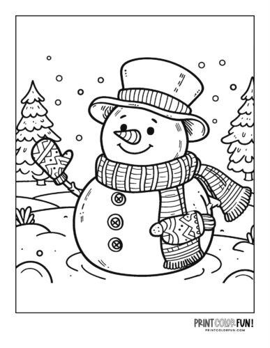 Cool snowman coloring pages plus snowman word search mazes to chill out with at
