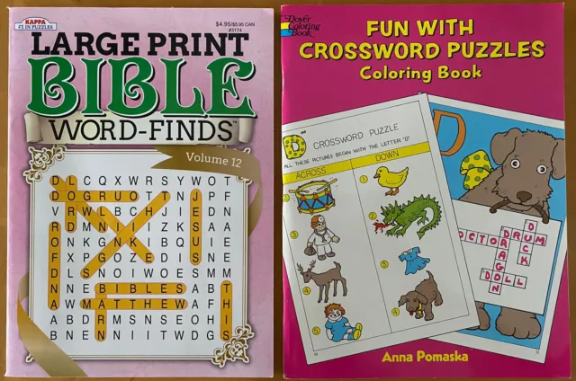 Large print bible word find search puzzles vol fun with crossword puzzles lot