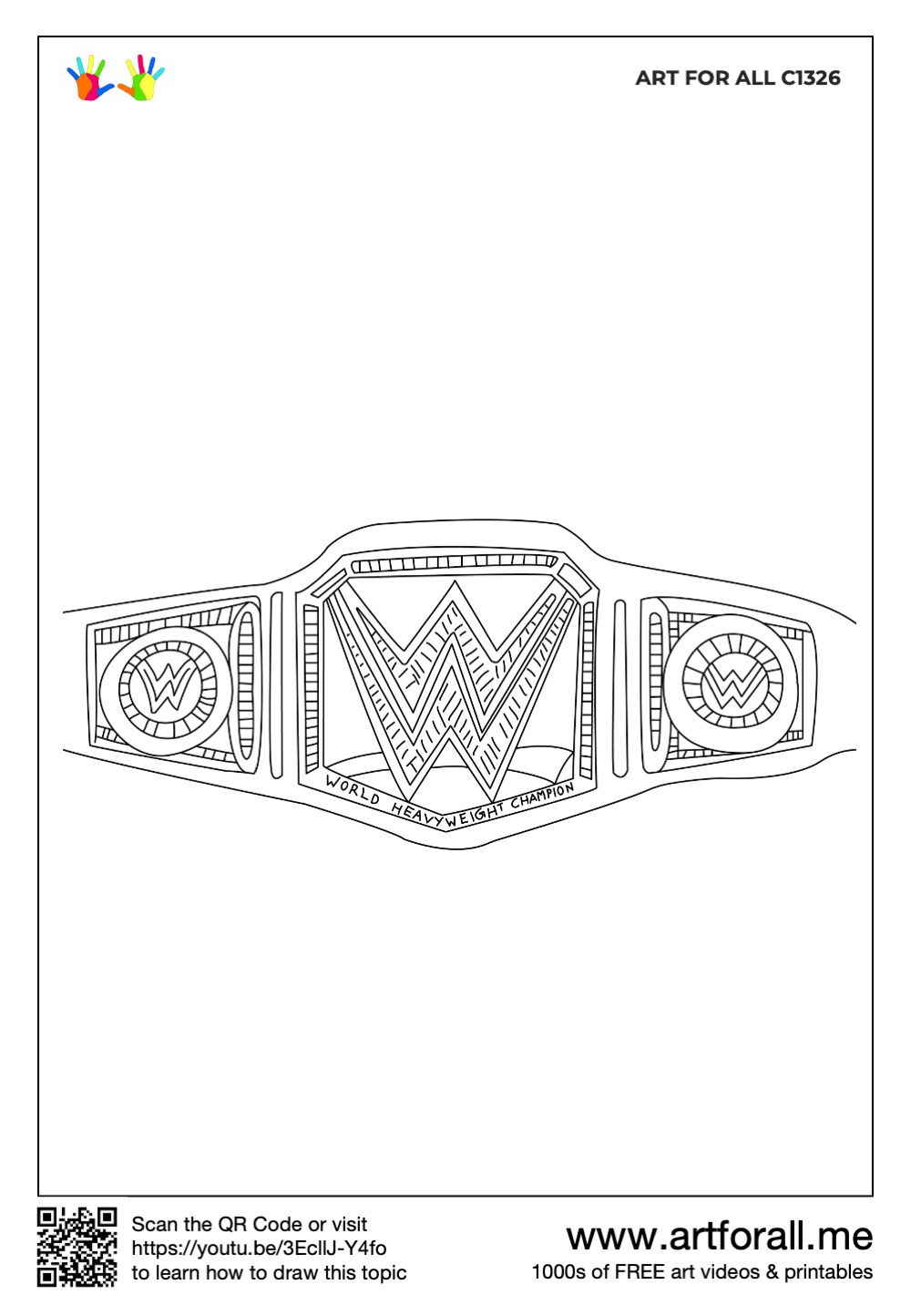 How to draw wwe championship belt