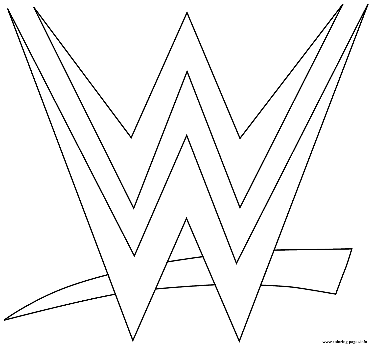 Wwe logo coloring page coloring page printable