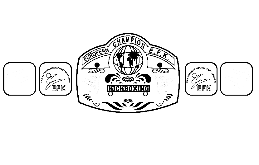 Efk belt kickboxing championship belt coloring page