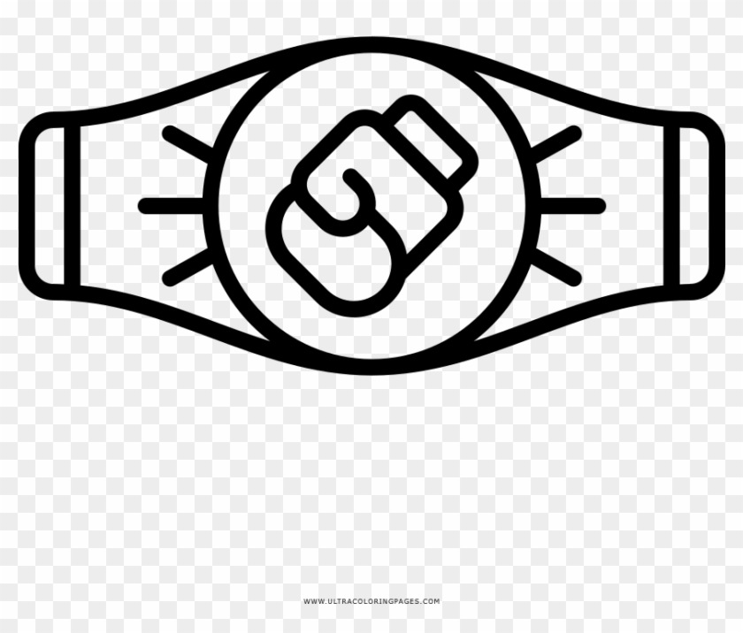 Championship belt coloring page