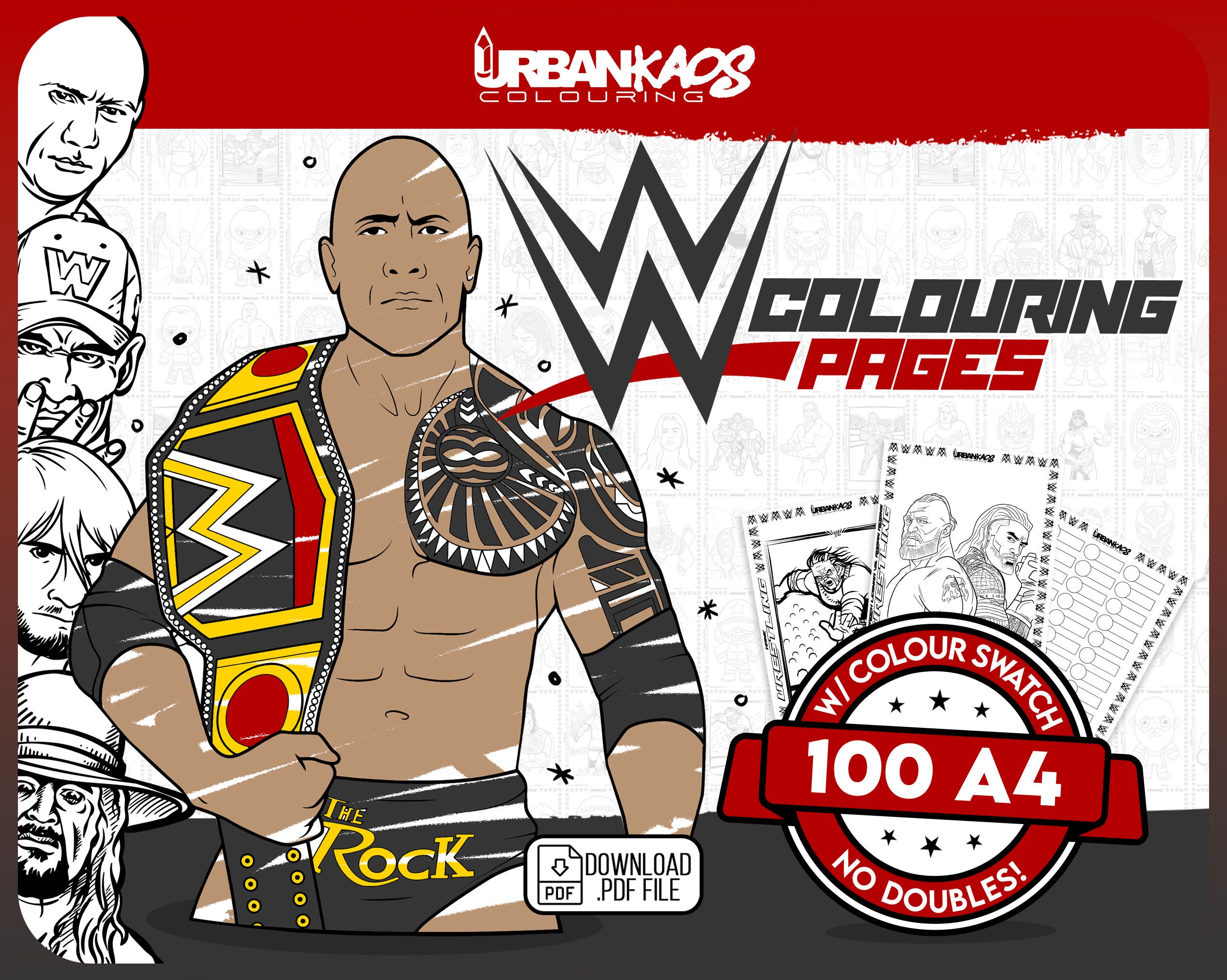 Wwe coloring pages