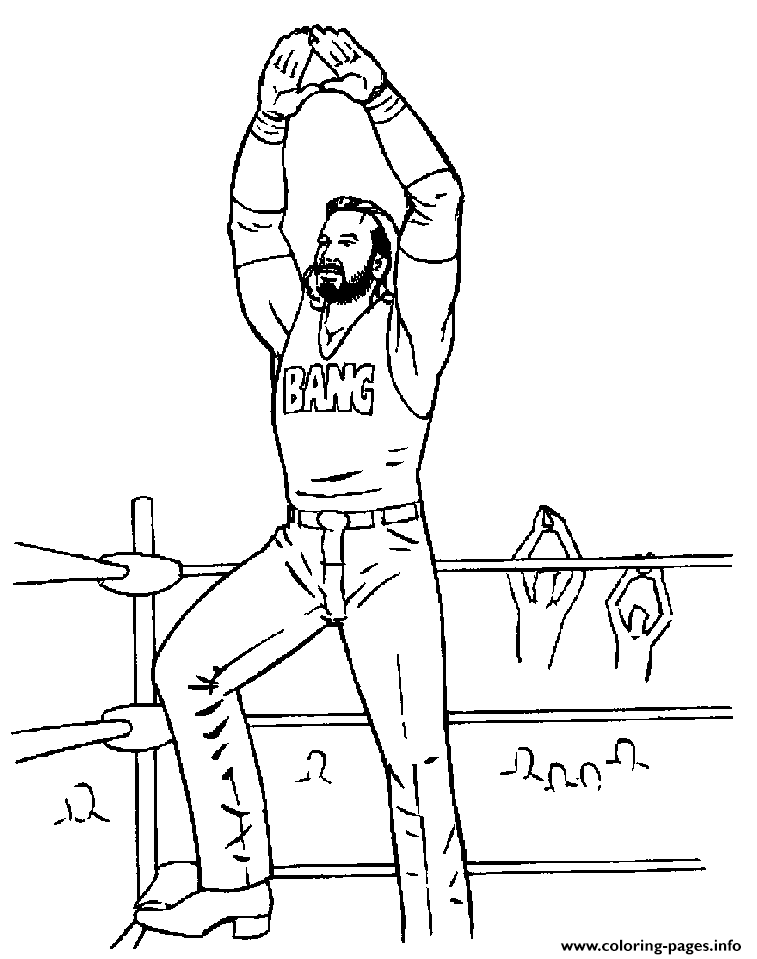 Wwe championship wrestler sting coloring page printable
