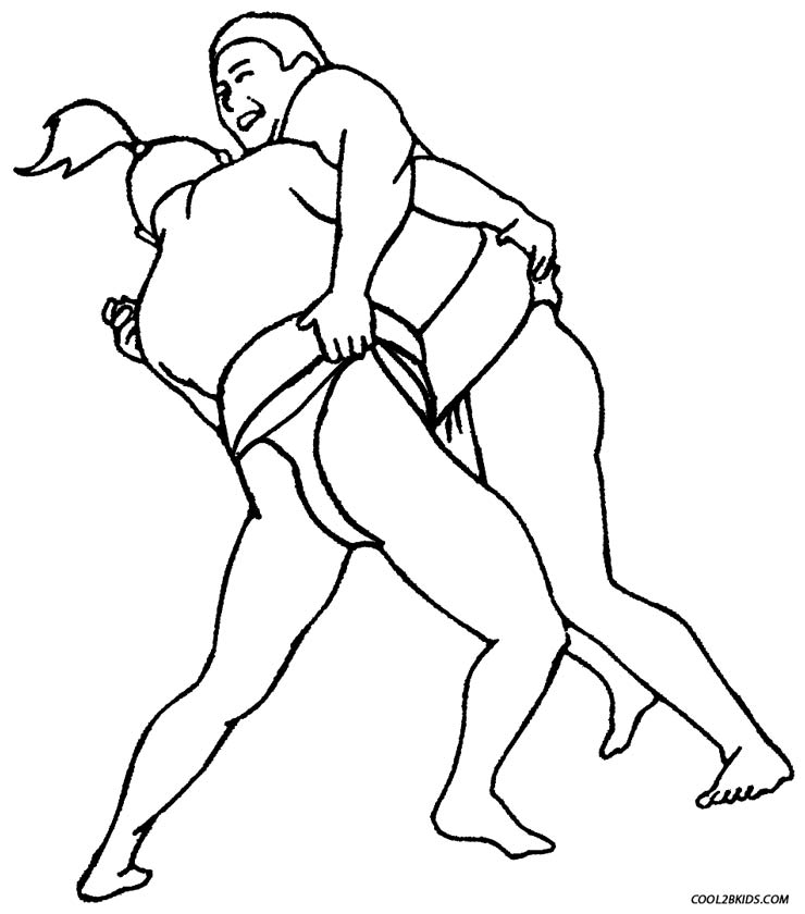 Printable wrestling coloring pages for kids
