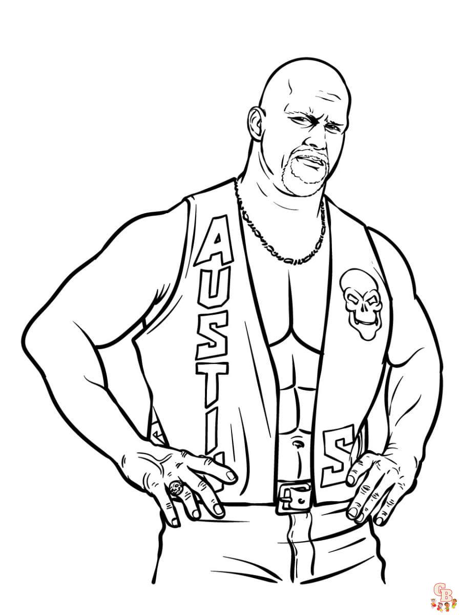 Printable wrestling coloring pages free for kids and adults