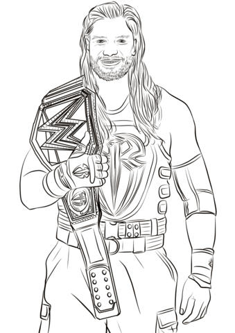 Roman reigns coloring page free printable coloring pages