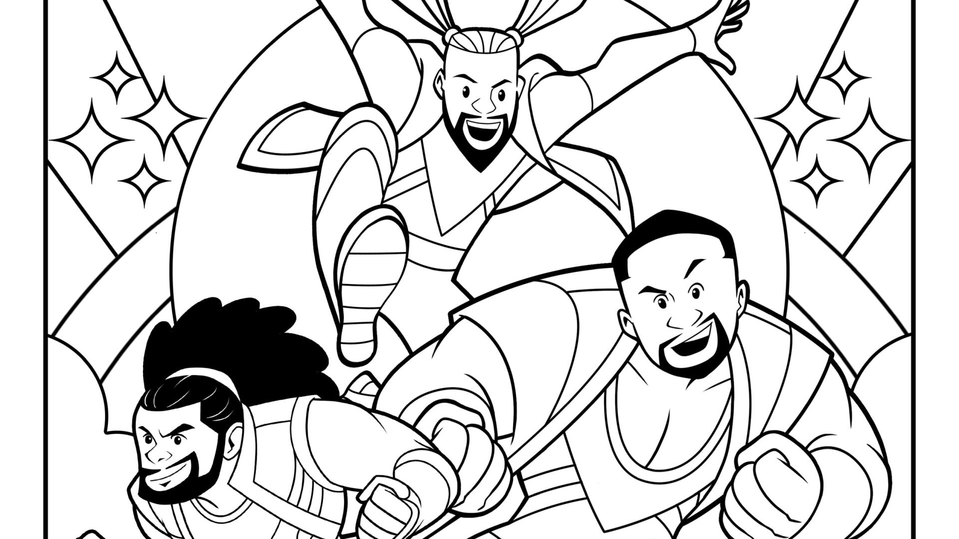 Get your wwe fix with these free the new day coloring pages â