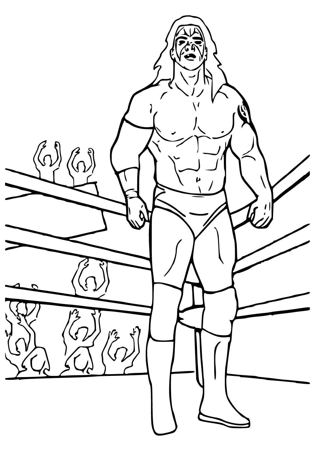 Free printable wwe arena coloring page for adults and kids