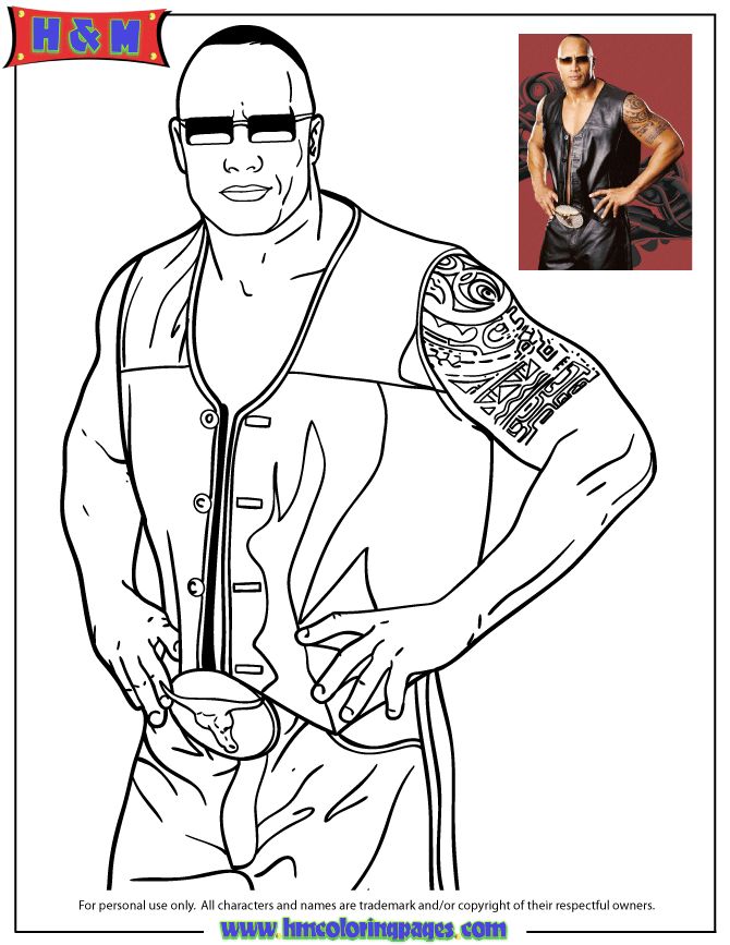 Wwe superstar the rock coloring page wwe coloring pages coloring pages wwe