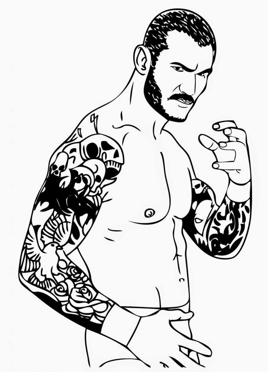 Get this printable wwe coloring pages randy orton
