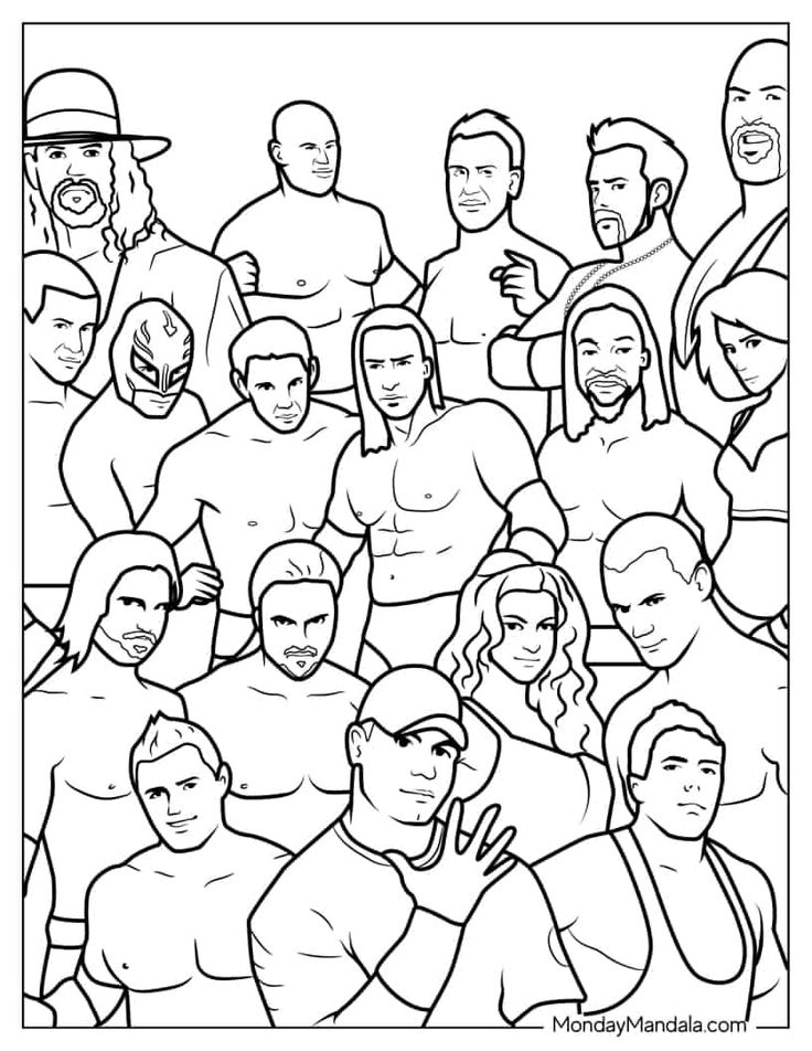 Wrestling wwe coloring pages free pdf printables wwe coloring pages coloring pages wrestling wwe