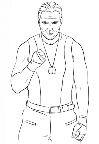Printable wwe coloring pages