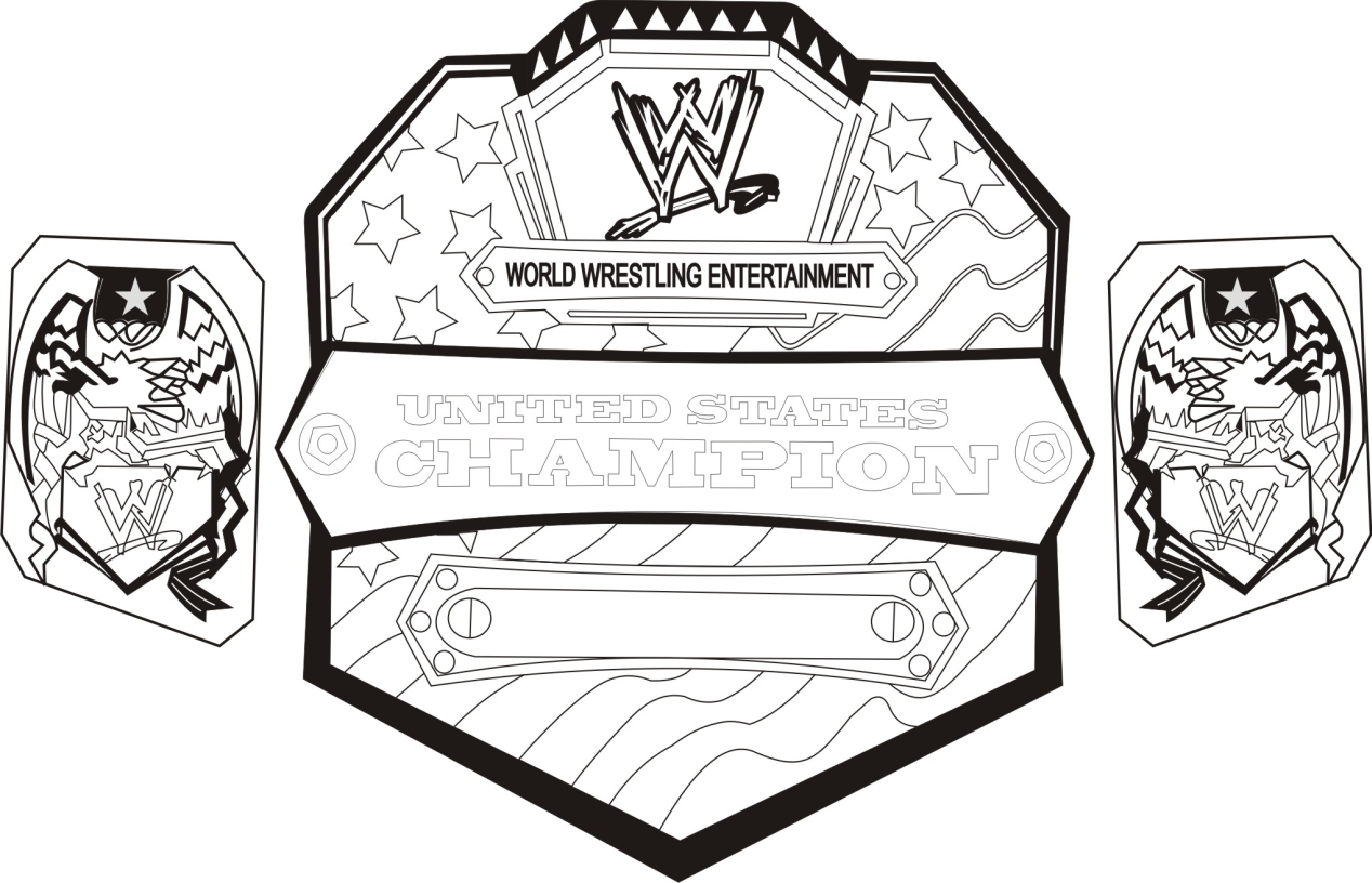 Get this printable wwe coloring pages of belts