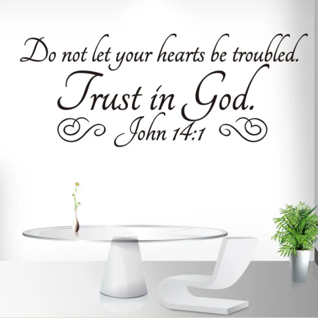 Pc diy vinyl bible verse christian removable psalm religious wall stickers