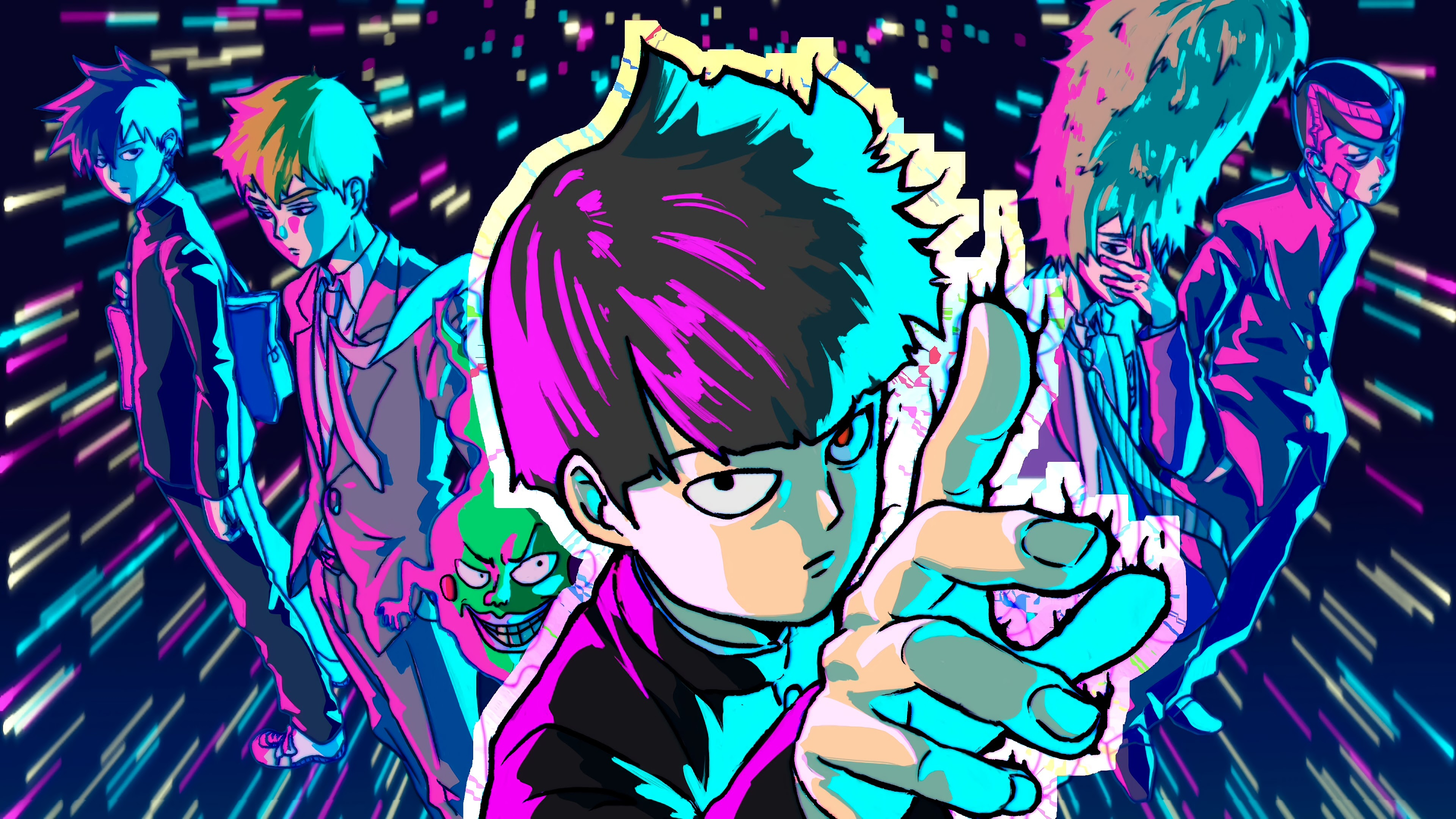 Mob psycho wallpapers and backgrounds k hd dual screen