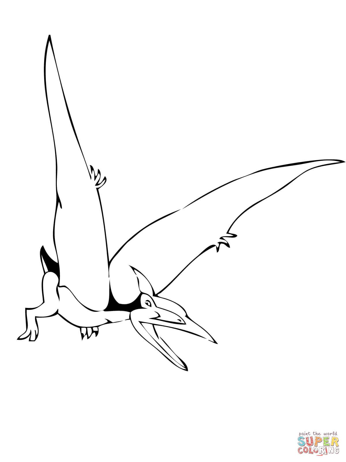 Pteranodon coloring page free printable coloring pages
