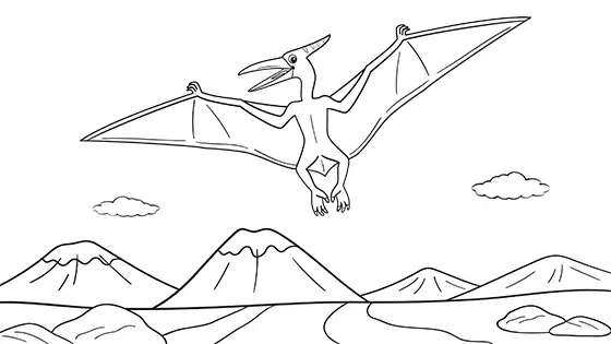 Pterodactyl coloring pages for kids free pdfs