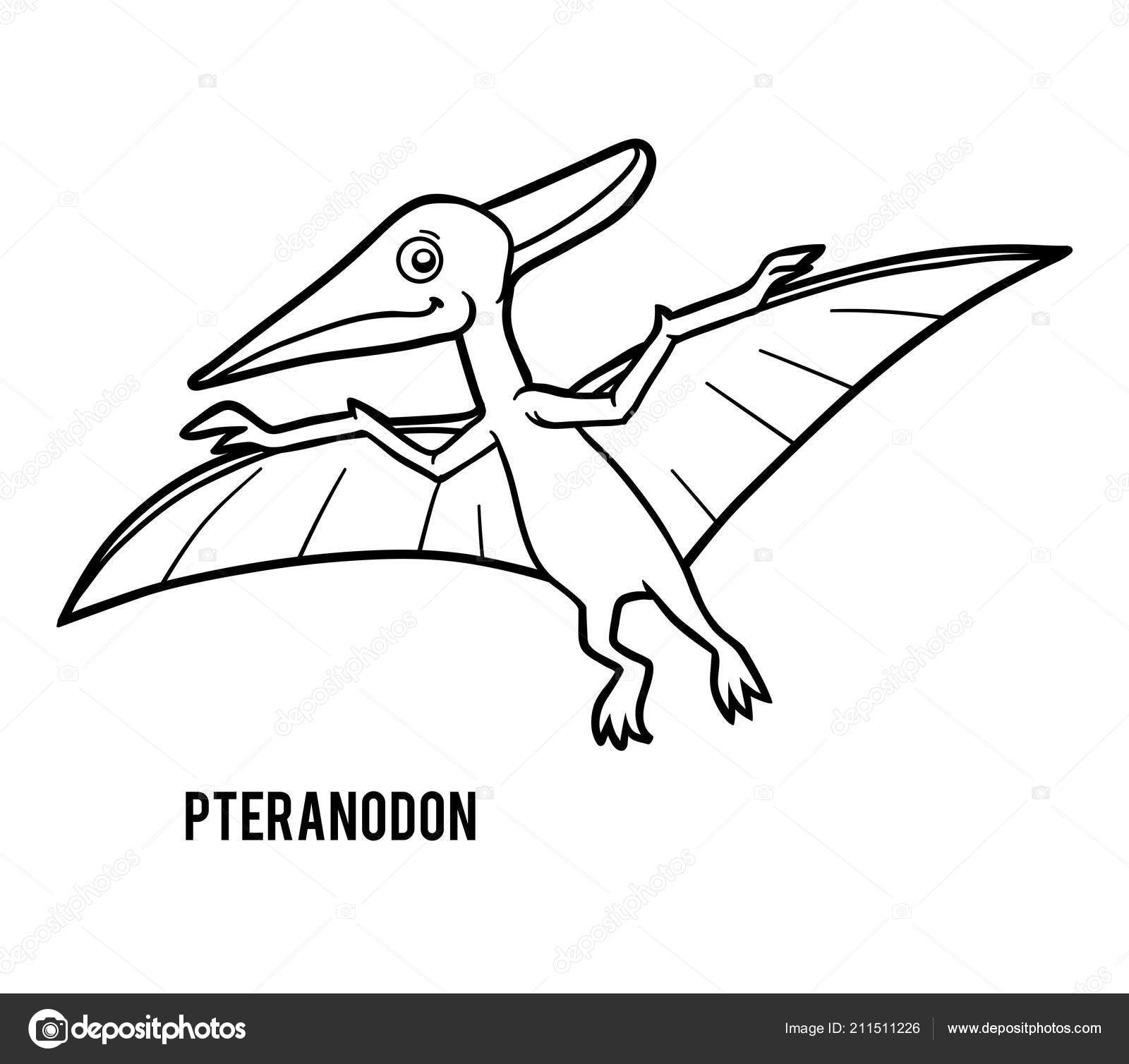 Coloring book children pteranodon stock vector by ksenyasavva