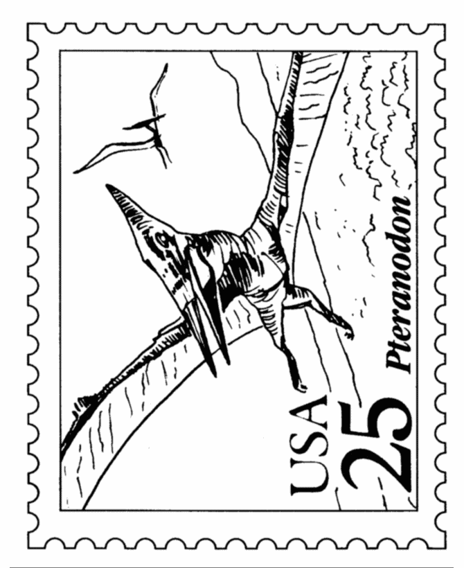 Bluebonkers pteranodon stamp