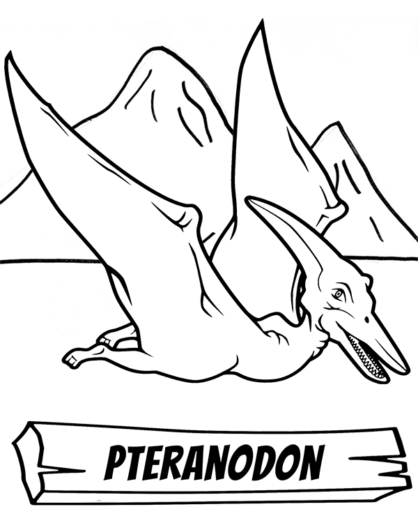 Free pteranodon coloring page sheet