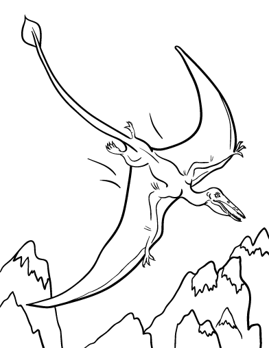Free pterodactyl coloring page