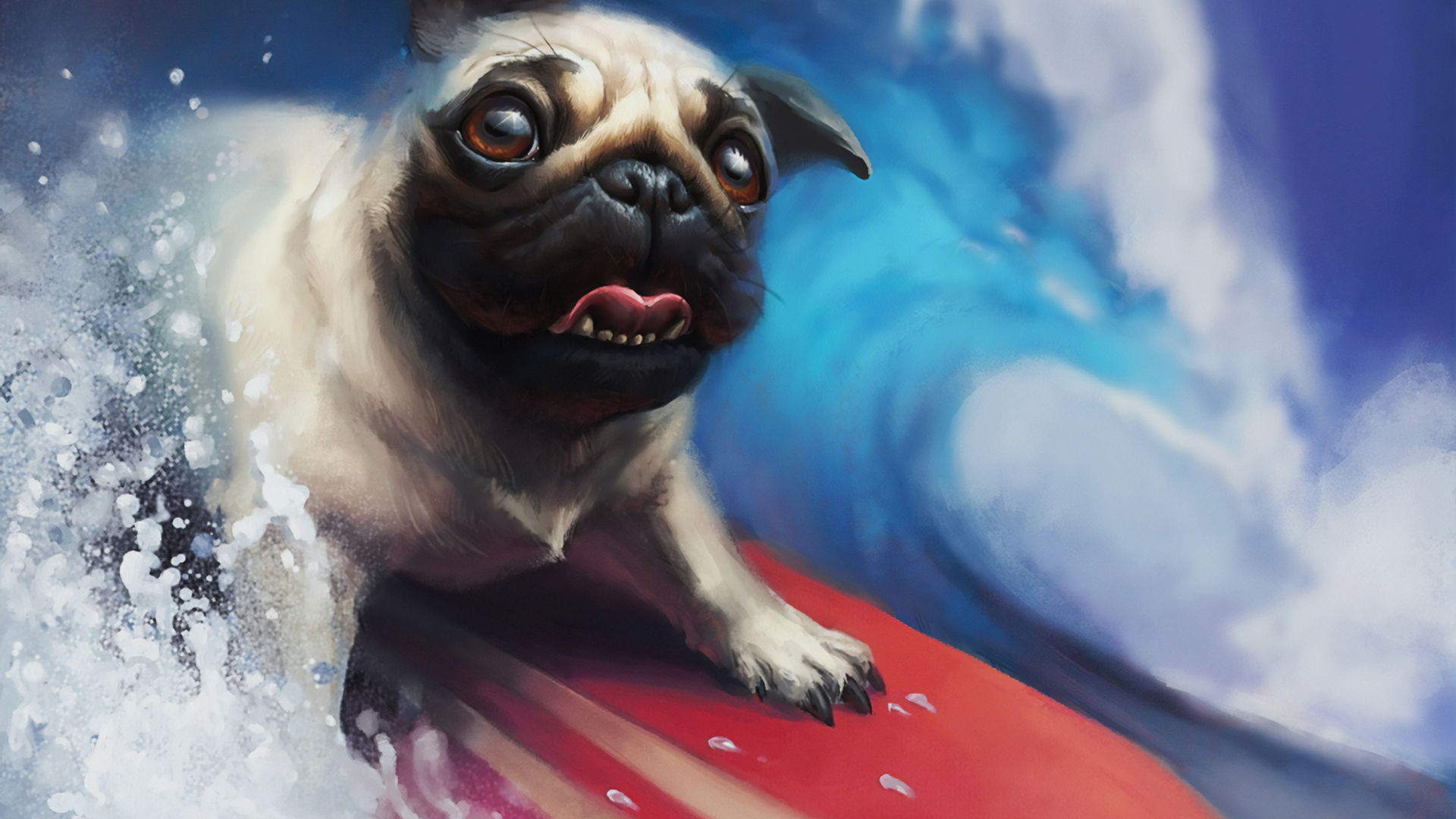 X pug surfing laptop full hd p hd k wallpapers images backgrounds photos and pictures