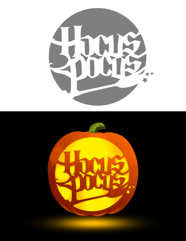 Printable hocus pocus pumpkin stencil