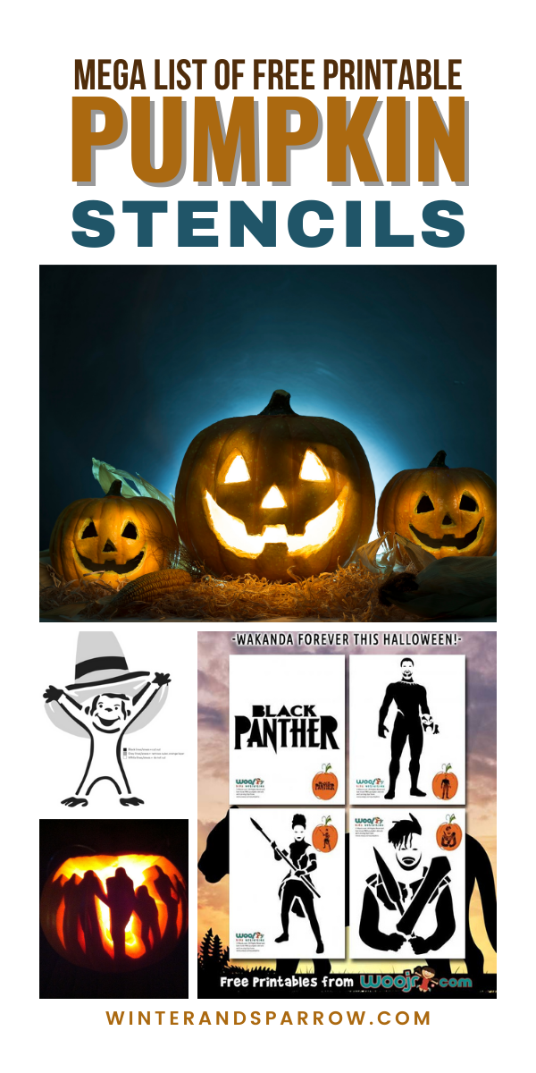 Free printable pumpkin stencils halloween printables