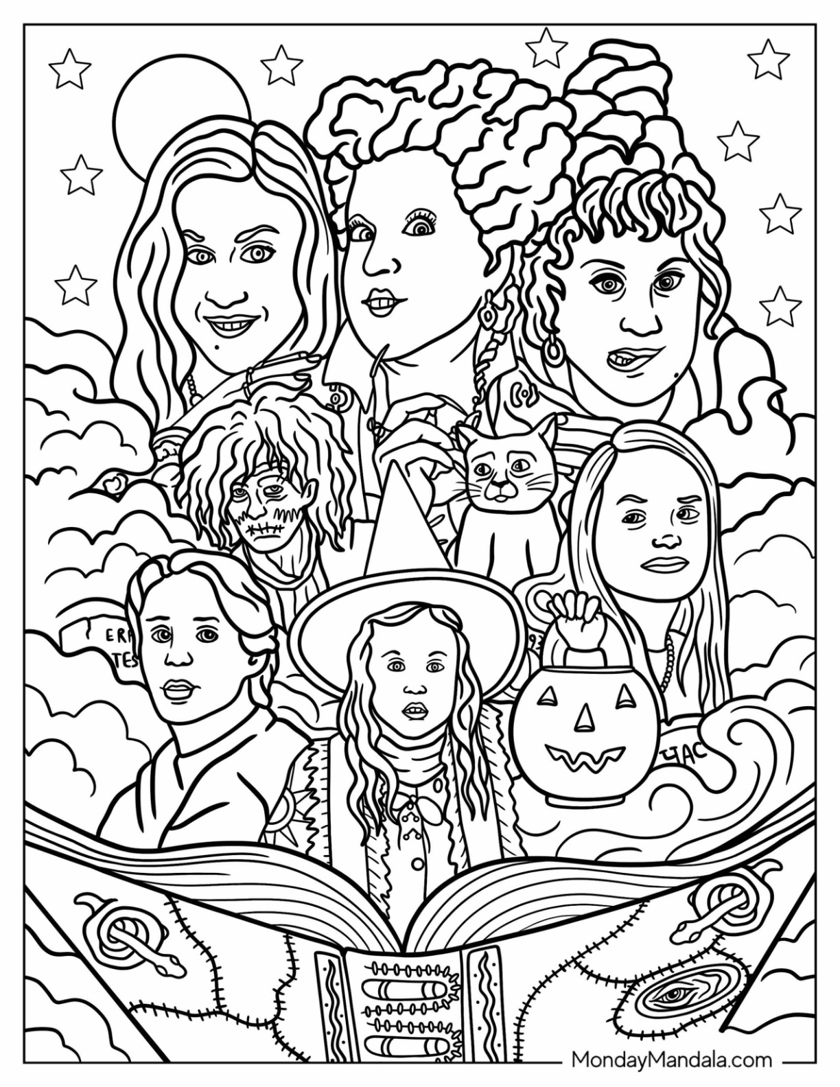 Halloween coloring pages free pdf printables
