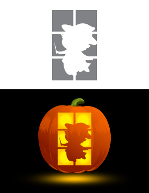 Free printable witch pumpkin stencils page