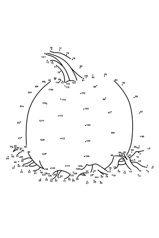 Fresh pumpkin before harvest dot to dot free printable coloring pages