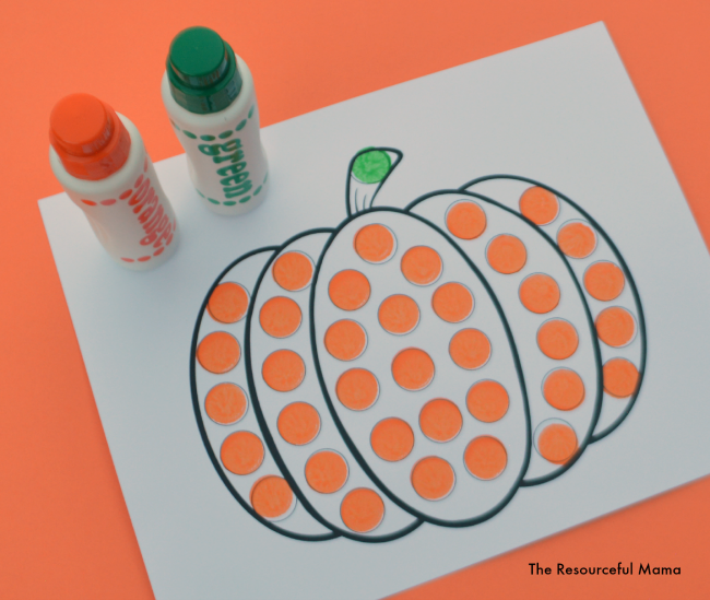 Pumpkin do a dot worksheet