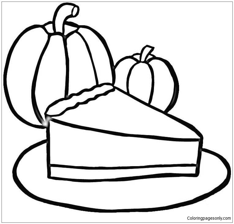Piece of pumpkin pie coloring page food coloring pages thanksgiving coloring pages coloring pages
