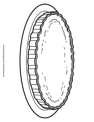 Pumpkin pie coloring page â free printable pdf from