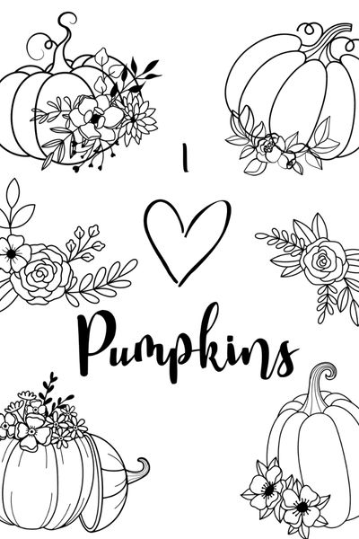Cute pumpkin coloring pages for kids