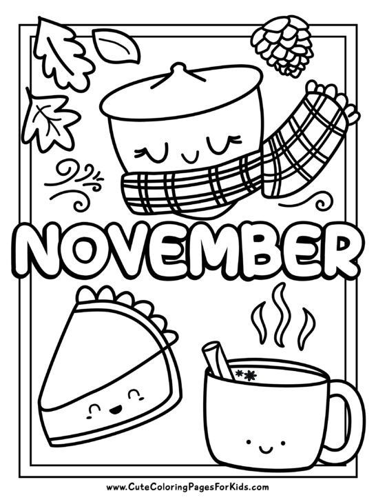 November coloring pages free printables for kids