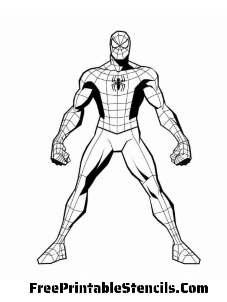 Free printable spiderman stencils and silhouettes