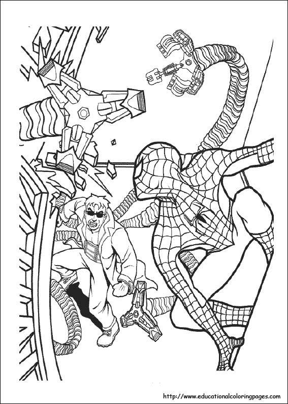 Kids spiderman coloring pages