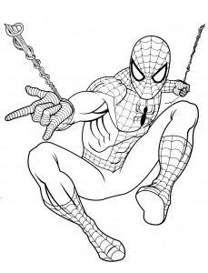 Image of spiderman to download and color
