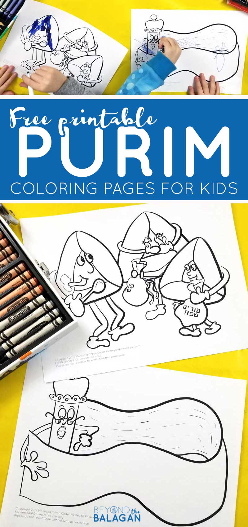 Purim coloring pages for kids