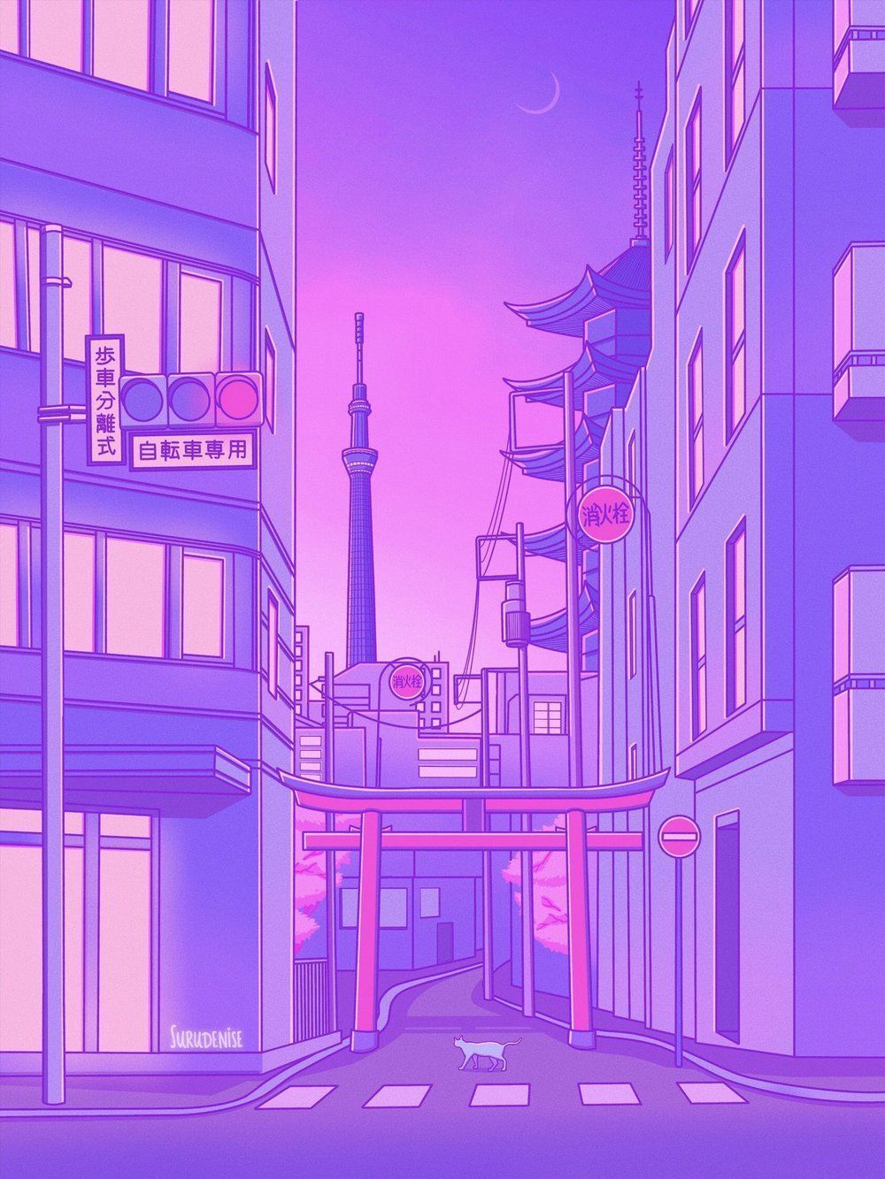 Aesthetic purple anime wallpapers